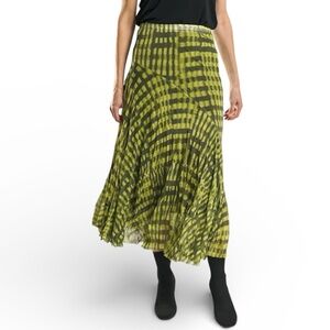 Alembika Bohemia Swing Skirt Yellow Lagenlook US 16-18 Alembika Sz 6 Retail $270